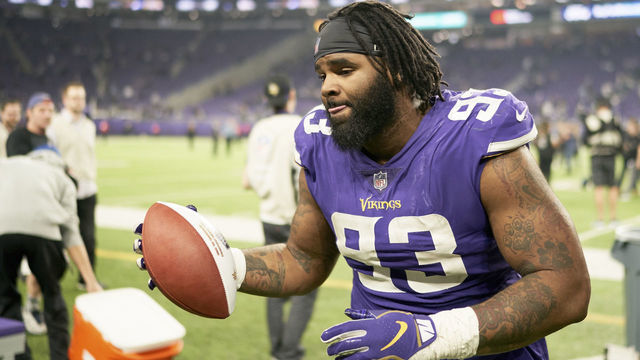 MINNEAPOLIS, MN - NOVEMBER 25: Sheldon Richardson #93 of the Minnesota Vikings looks on after the game against the Green Bay Packers at U.S. Bank Stadium on November 25, 2018 in Minneapolis, Minnesota.