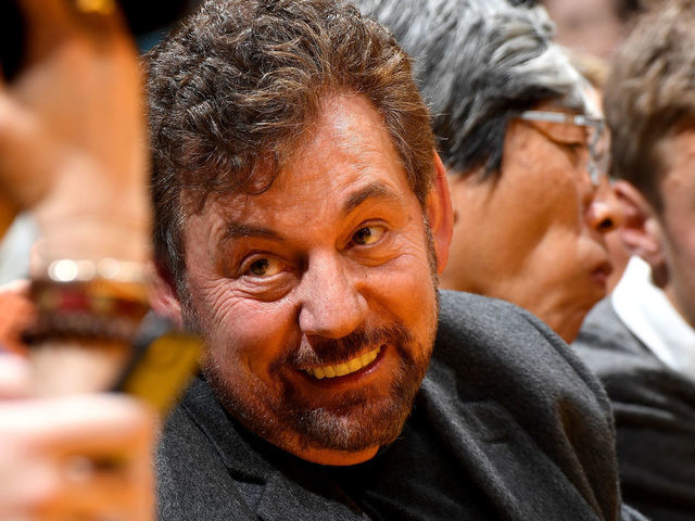 LOS ANGELES, CA - JANUARY 4: Owner James L. Dolan of the New York Knicks smiles at the game against the Los Angeles Lakers on January 4, 2019 at STAPLES Center in Los Angeles, California. NOTE TO USER: User expressly acknowledges and agrees that, by downloading and/or using this Photograph, user is consenting to the terms and conditions of the Getty Images License Agreement. Mandatory Copyright Notice: Copyright 2019 NBAE