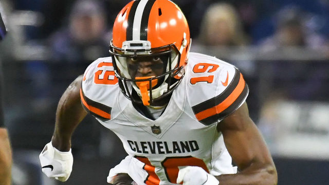 BALTIMORE, MD - DECEMBER 30, 2018: Wide receiver Breshad Perriman #19 of the Cleveland Browns runs a route in the second quarter of a game against the Baltimore Ravens on December 30, 2018 at M&T Bank Stadium in Baltimore, Maryland. Baltimore won 26-24. (Photo by: 2018 Nick Cammett/Diamond Images/Getty Images)