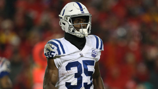 KANSAS CITY, MO - JANUARY 12: Indianapolis Colts cornerback Pierre Desir (35) in the fourth quarter of an AFC Divisional Round playoff game game between the Indianapolis Colts and Kansas City Chiefs on January 12, 2019 at Arrowhead Stadium in Kansas City, MO.