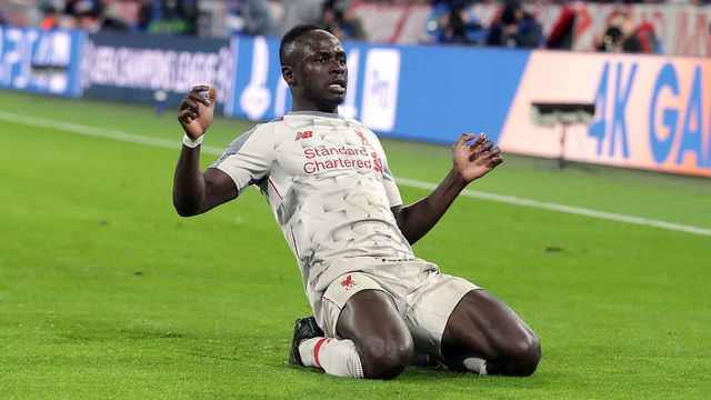 Liverpool's Sadio Mane celebrates scoring his side's first goal of the game Bayern Munich v Liverpool - UEFA Champions League - Round of 16 - Second Leg - Allianz Arena 13-03-2019 .