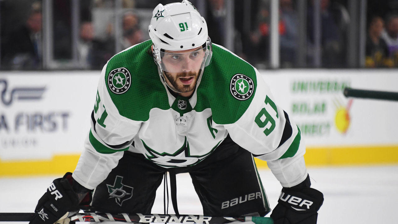 LAS VEGAS, NEVADA - FEBRUARY 26: Tyler Seguin #91 of the Dallas Stars waits for a faceoff in the third period of a game against the Vegas Golden Knights at T-Mobile Arena on February 26, 2019 in Las Vegas, Nevada. The Golden Knights defeated the Stars 4-1.