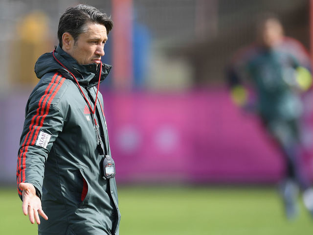 MUNICH, GERMANY - MARCH 16: (EXCLUSIVE COVERAGE) Head coach Niko Kovac of FC Bayern München reacts during a training session at Saebener Strasse training ground on March 16, 2019 in Munich, Germany.