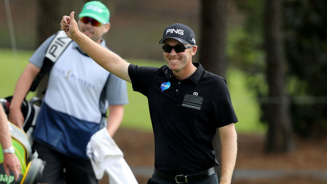 PONTE VEDRA BEACH, FLORIDA - MARCH 16: Seamus Power of Ireland acknowledges the crowds after he had holed in one on the par 3, third hole during the third round of the 2019 Players Championship held on the Stadium Course at TPC Sawgrass on March 16, 2019 in Ponte Vedra Beach, Florida.