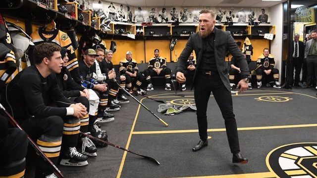 Watch: Conor McGregor delivers pregame pep talk to Bruins