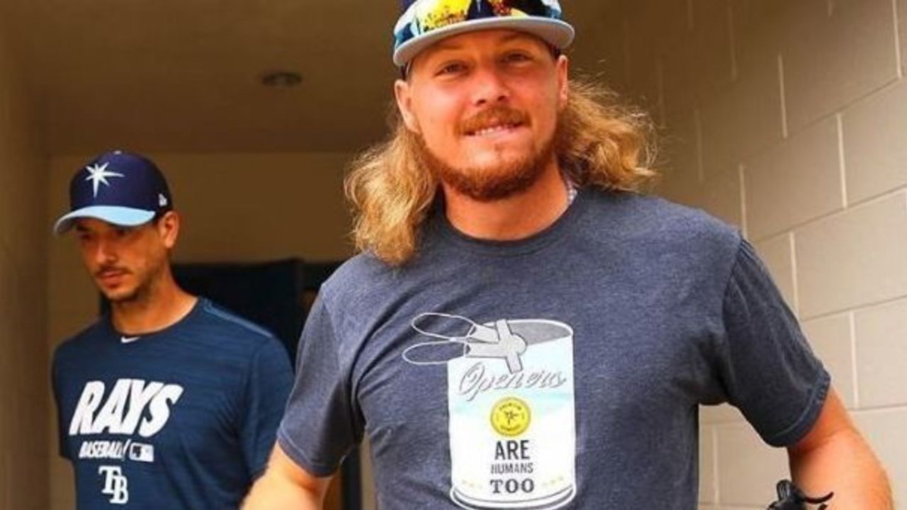 What's this new T-shirt Rays pitchers like Ryne Stanek are wearing today?