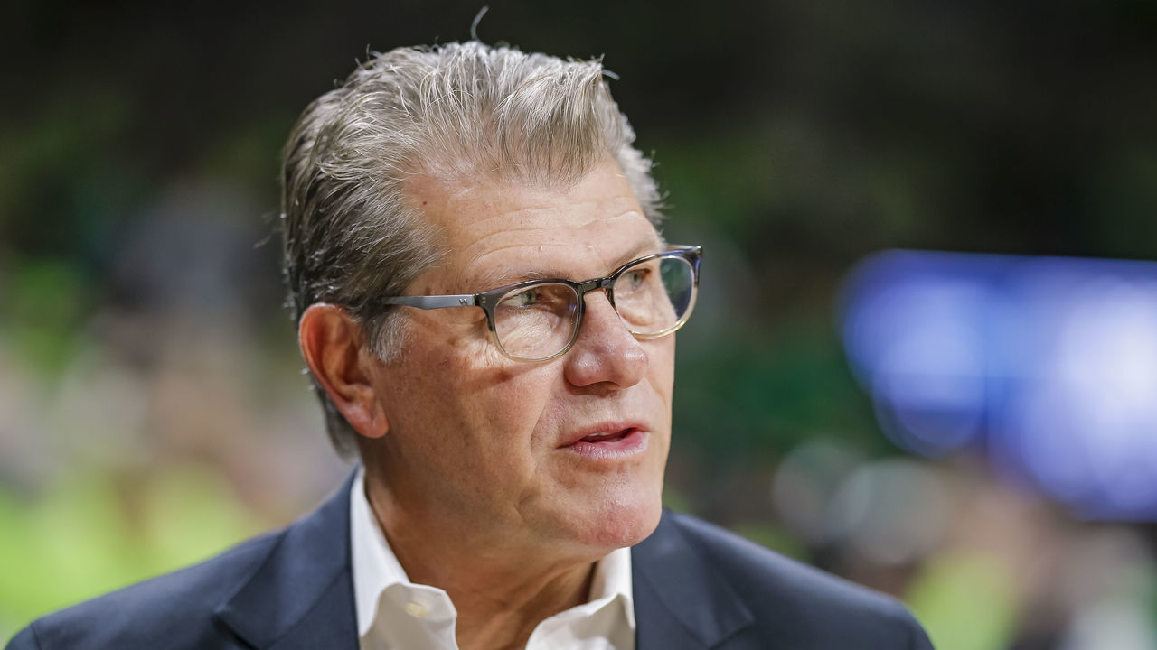 SOUTH BEND, IN - DECEMBER 02: Head coach Geno Auriemma of the Connecticut Huskies is seen before the game against the Notre Dame Fighting Irish at Purcell Pavilion on December 2, 2018 in South Bend, Indiana.