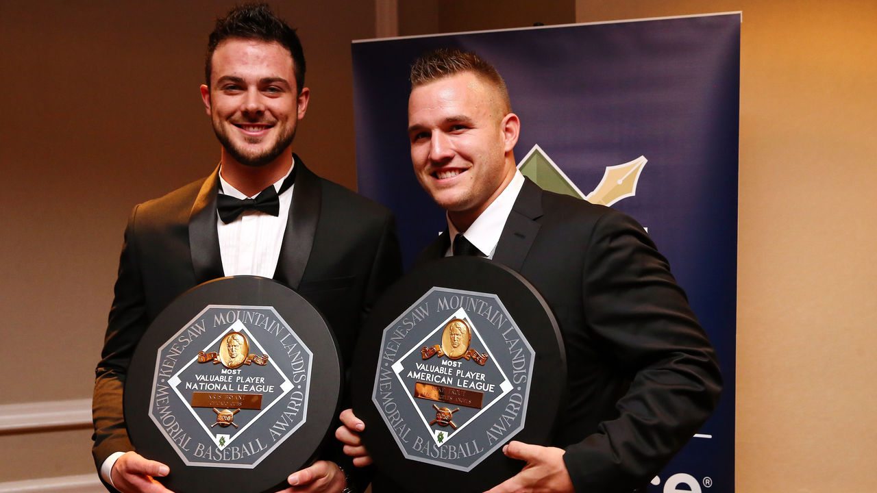 Mike Trout, Kris Bryant win baseball's MVP awards