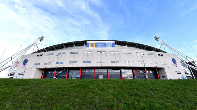 A general view of the University of Bolton Stadium prior to the Sky Bet Championship match at the University of Bolton Stadium.