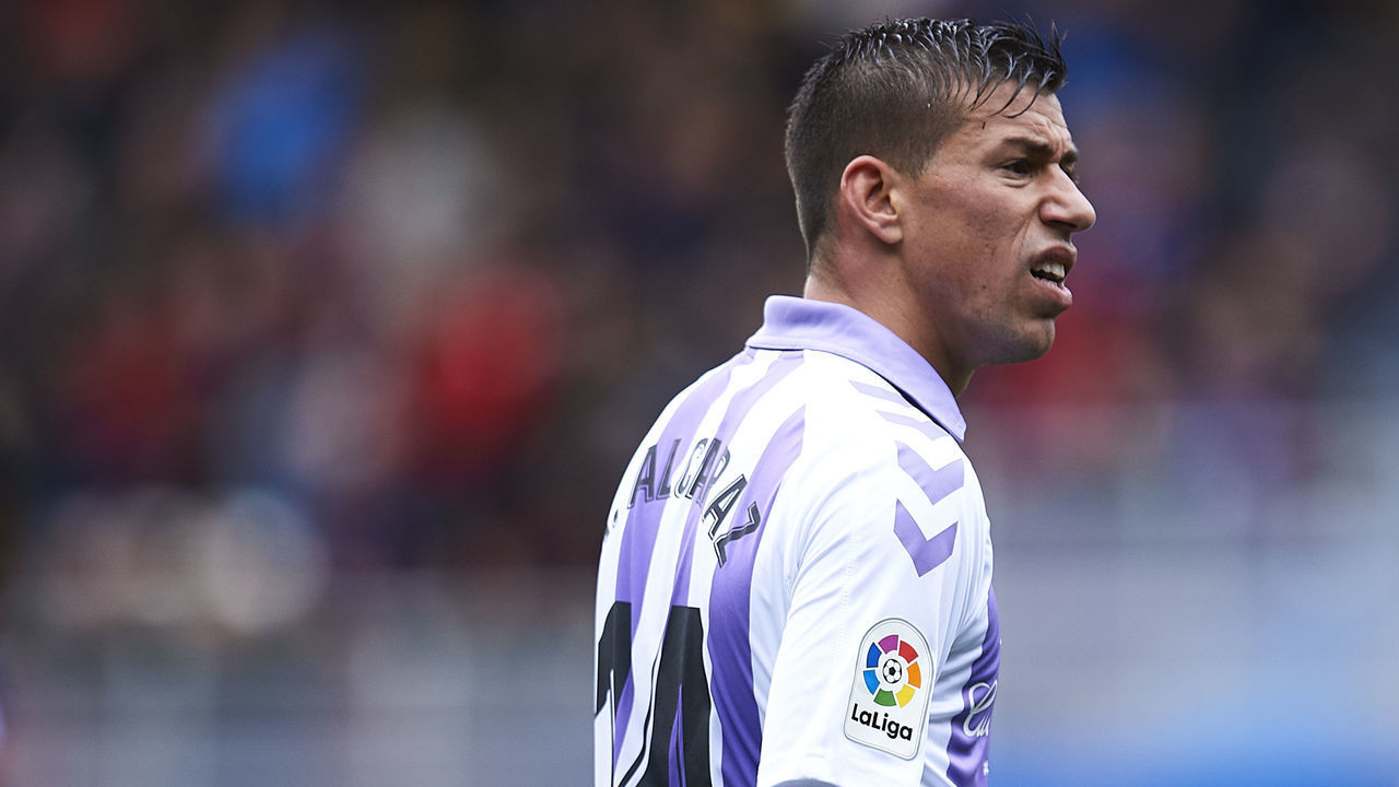 EIBAR, SPAIN - MARCH 17: Ruben Alcaraz of Real Valladolid CF looks on during the La Liga match between SD Eibar and Real Valladolid CF at Ipurua Municipal Stadium on March 17, 2019 in Eibar, Spain.