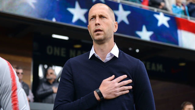 SAN JOSE, CA - FEBRUARY 02: USA head coach Gregg Berhalter before the international friendly match between USA and Costa Rica at Avaya Stadium on February 2, 2019 in San Jose CA.
