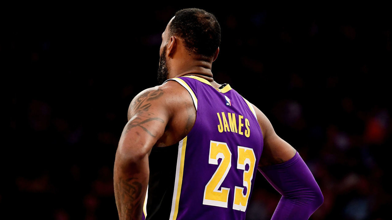 NEW YORK, NEW YORK - MARCH 17: LeBron James #23 of the Los Angeles Lakers looks on during the second half of the game against the New York Knicks at Madison Square Garden on March 17, 2019 in New York City.
