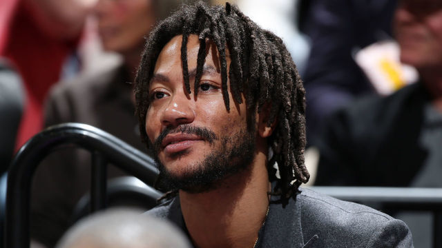 MINNEAPOLIS, MN - MARCH 19: Derrick Rose #25 of the Minnesota Timberwolves smiles against the Golden State Warriors on March 19, 2019 at Target Center in Minneapolis, Minnesota. Mandatory Copyright Notice: Copyright 2019 NBAE