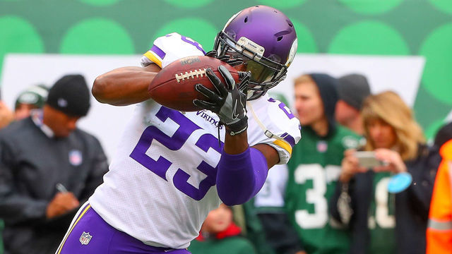 EAST RUTHERFORD, NJ - OCTOBER 21: Minnesota Vikings defensive back George Iloka (23) prior to the National Football League Game between the New York Jets and the Minnesota Vikings on October 21, 2018 at MetLife Stadium in East Rutherford, NJ.