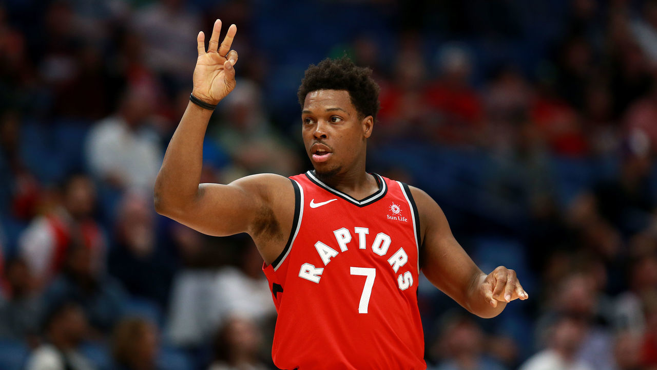 NEW ORLEANS, LOUISIANA - MARCH 08: Kyle Lowry #7 of the Toronto Raptors reacts to a play during the first half of a game against the New Orleans Pelicans at the Smoothie King Center on March 08, 2019 in New Orleans, Louisiana.