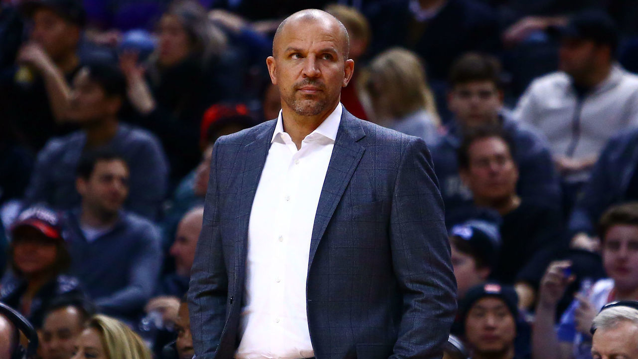 TORONTO, ON - JANUARY 01: Head Coach Jason Kidd of the Milwaukee Bucks looks on during the first half of an NBA game against the Toronto Raptors at Air Canada Centre on January 1, 2018 in Toronto, Canada.