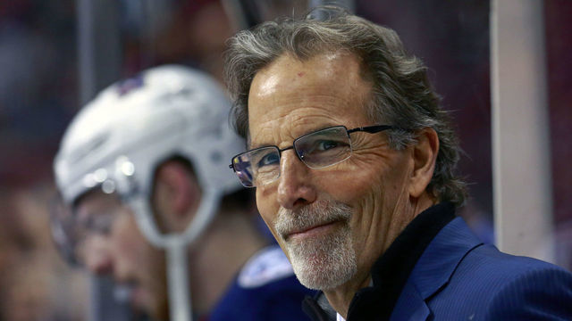 VANCOUVER, BC - MARCH 24: Head coach John Tortorella of the Columbus Blue Jackets looks on from the bench during their NHL game against the Vancouver Canucks at Rogers Arena March 24, 2019 in Vancouver, British Columbia, Canada.