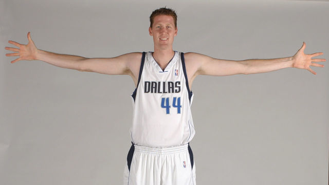 DALLAS - SEPTEMBER 30: Shawn Bradley #44 of the Dallas Mavericks poses for a portrait during the Mavericks Media Day on September 30, 2002 at American Airlines Center in Dallas, Texas. NOTE TO USER: User expressly acknowledges and agrees that, by downloading and/or using this Photograph, User is consenting to the terms and conditions of the Getty Images License Agreement. Mandatory copyright notice: Copyright 2002 NBAE