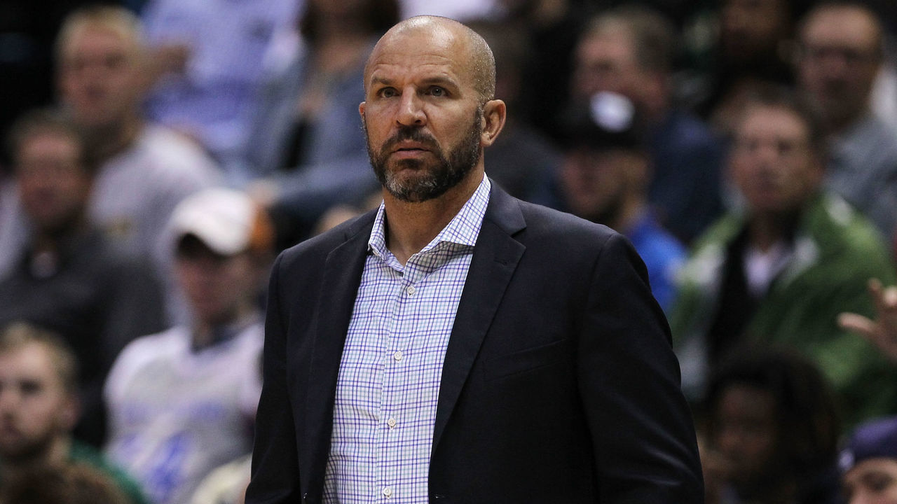 MILWAUKEE, WI - OCTOBER 13: Head coach Jason Kidd of the Milwaukee Bucks looks on in the fourth quarter against the Detroit Pistons during a preseason game at BMO Harris Bradley Center on October 13, 2017 in Milwaukee, Wisconsin.