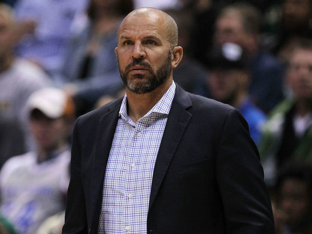 MILWAUKEE, WI - OCTOBER 13: Head coach Jason Kidd of the Milwaukee Bucks looks on in the fourth quarter against the Detroit Pistons during a preseason game at BMO Harris Bradley Center on October 13, 2017 in Milwaukee, Wisconsin.