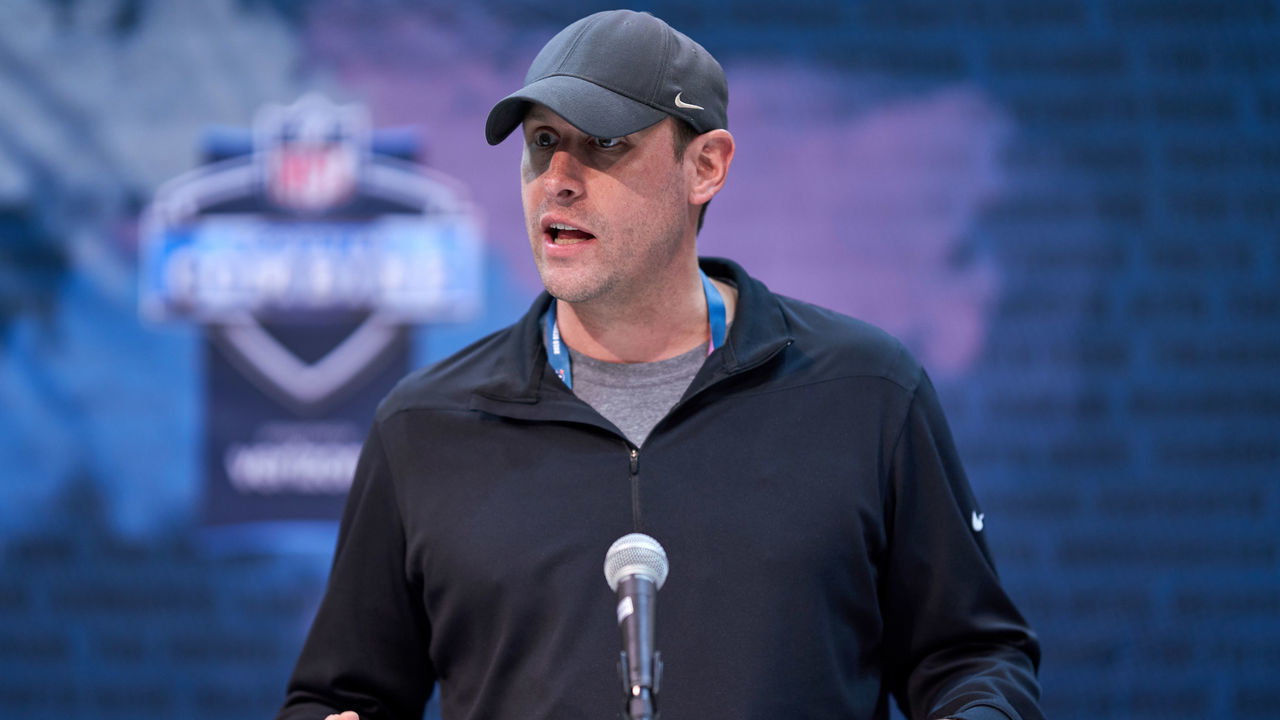 INDIANAPOLIS, IN - FEBRUARY 27: New York Jets head coach Adam Gase during the NFL Scouting Combine on February 27, 2019 at the Indiana Convention Center in Indianapolis, IN.