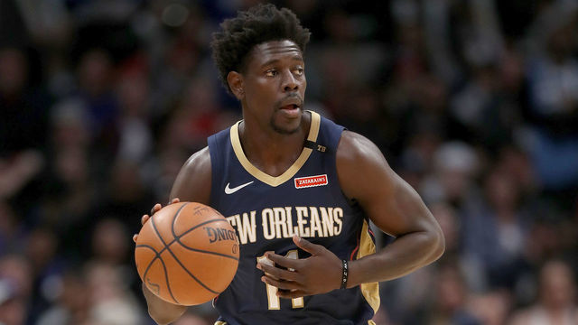 DENVER, COLORADO - MARCH 02: Jrue Holiday #11 of the New Orleans Pelicans plays the Denver Nuggets at the Pepsi Center on March 02, 2019 in Denver, Colorado.