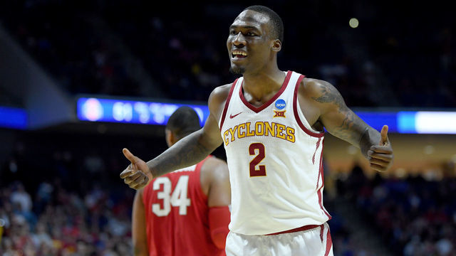 TULSA, OKLAHOMA - MARCH 22: Cameron Lard #2 of the Iowa State Cyclones reacts to a foul against the Ohio State Buckeyes during the second half in the first round game of the 2019 NCAA Men's Basketball Tournament at BOK Center on March 22, 2019 in Tulsa, Oklahoma.
