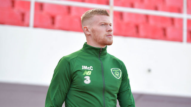 Republic of Ireland's James McClean on the pitch prior to the UEFA Euro 2020 Qualifying, Group D match at the Victoria Stadium, Gibraltar.