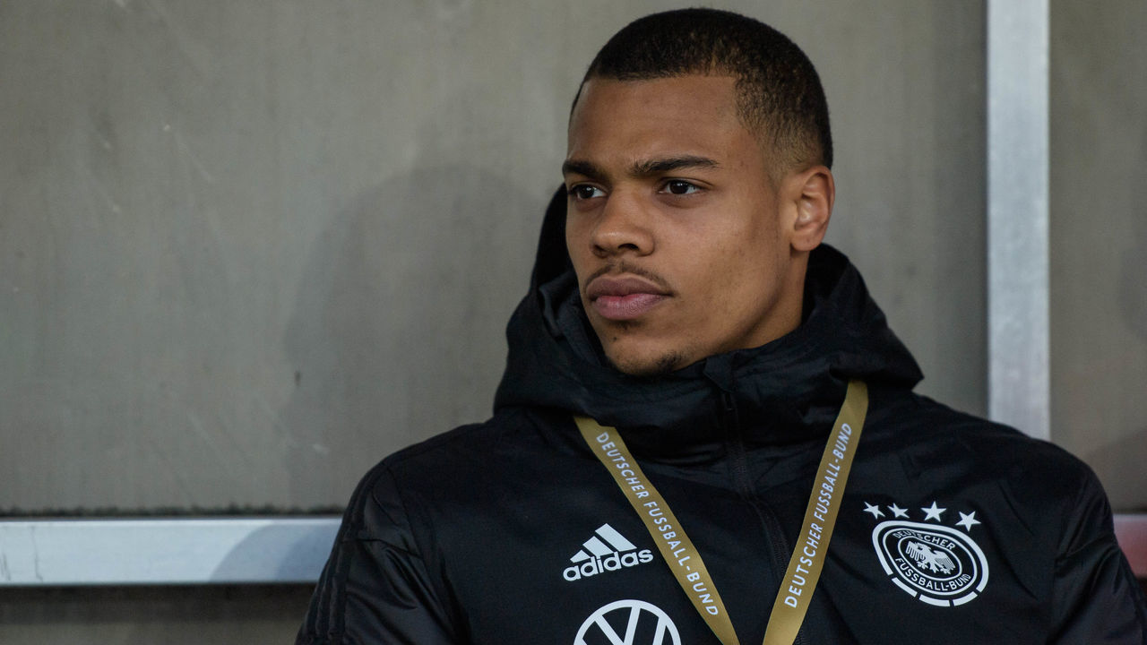 ESSEN, GERMANY - MARCH 21: Lukas Nmecha of Germany prior the international friendly between Germany U21 and France U21 on March 21, 2019 in Essen, Germany.