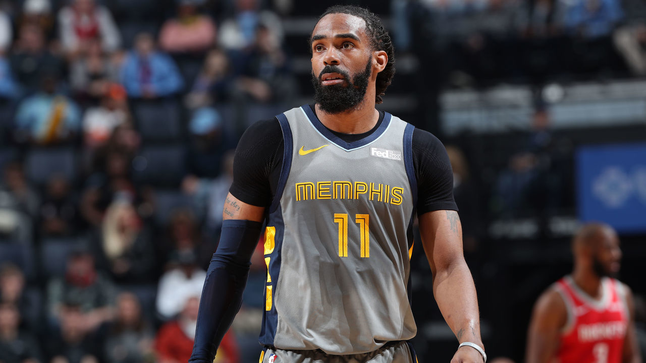 MEMPHIS, TN - MARCH 20: Mike Conley #11 of the Memphis Grizzlies looks on against the Houston Rockets on March 20, 2019 at FedExForum in Memphis, Tennessee. Mandatory Copyright Notice: Copyright 2019 NBAE