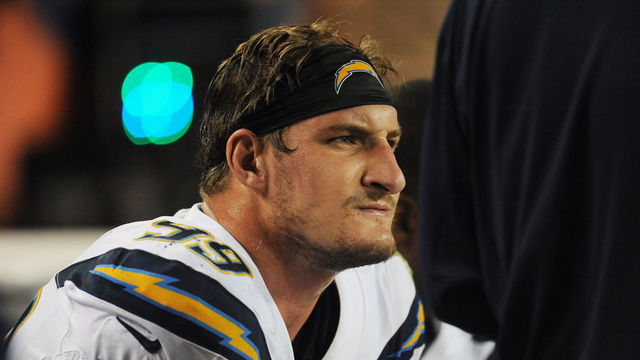 DENVER, CO - SEPTEMBER 11: Los Angeles Chargers defensive end Joey Bosa on the sideline during the second half of the game against the Denver Broncos at Sports Authority Field at Mile High on Monday, September 11, 2017.
