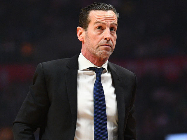 LOS ANGELES, CA - MARCH 17: Brooklyn Nets head coach Kenny Atkinson looks on during a NBA game between the Brooklyn Nets and the Los Angeles Clippers on March 17, 2019 at STAPLES Center in Los Angeles, CA.