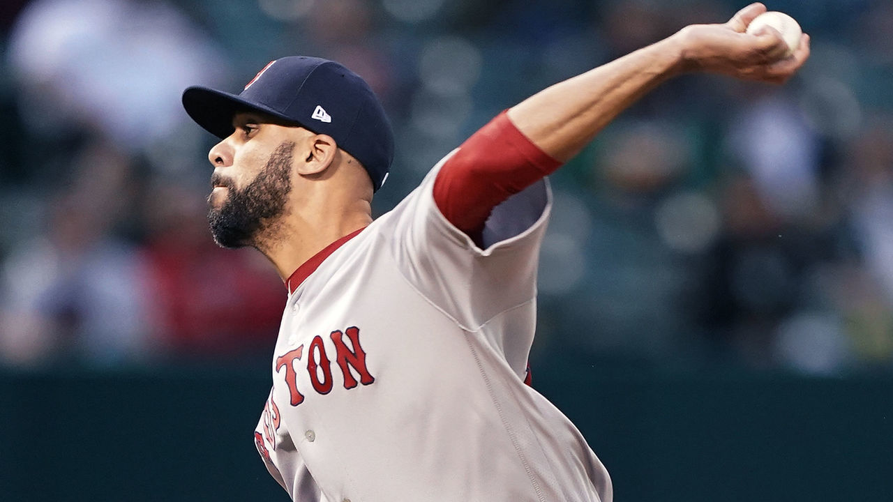 OAKLAND, CA - APRIL 01: David Price #10 of the Boston Red Sox pitches against the Oakland Athletics in the bottom of the first inning at Oakland-Alameda County Coliseum on April 1, 2019 in Oakland, California.