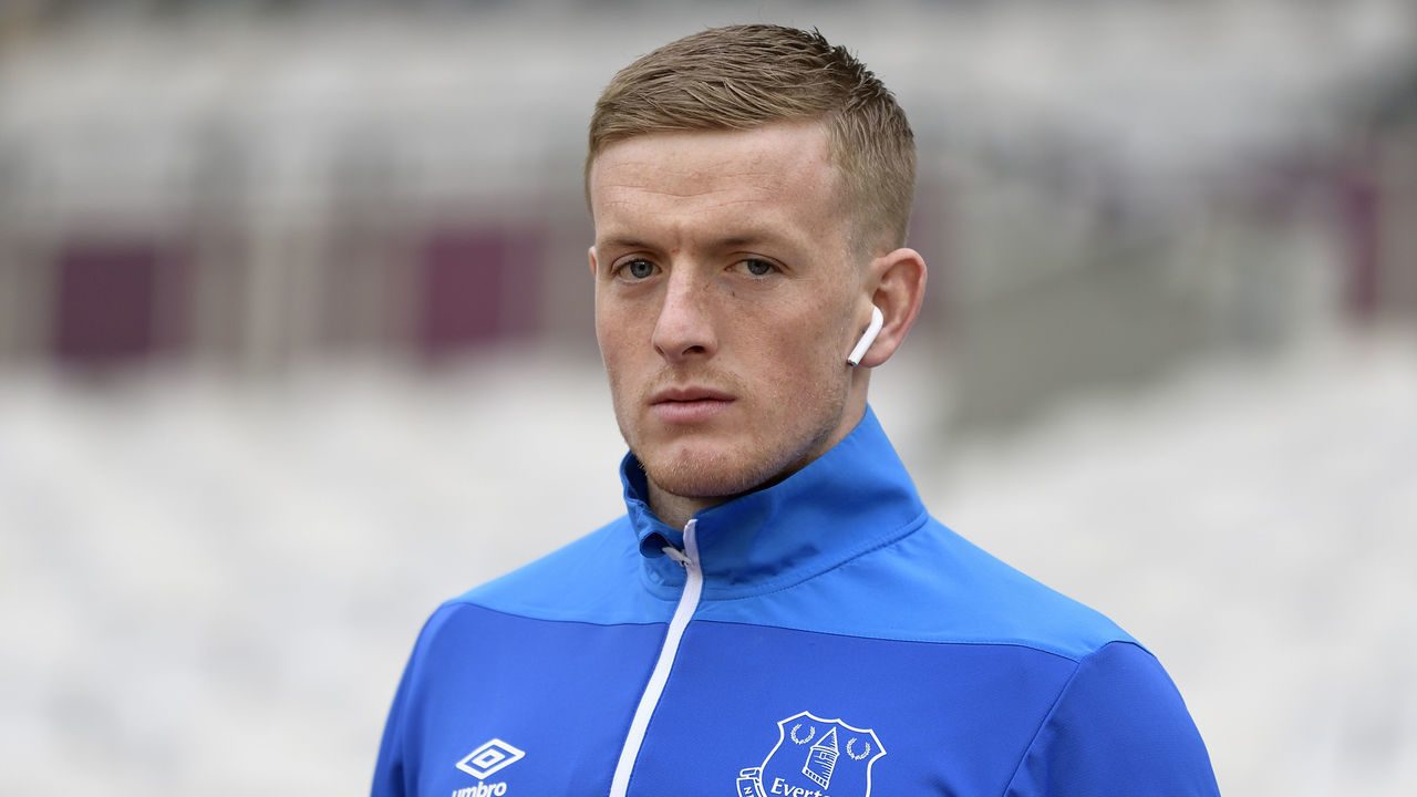 LONDON, ENGLAND - MARCH 30: Jordan Pickford before the Premier League match between West Ham United and Everton at London Stadium on March 30, 2019 in London, England.