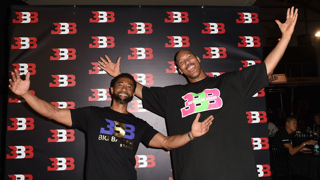 CHINO, CA - SEPTEMBER 02: Alan Foster (L) and LaVar Ball attend Melo Ball's 16th Birthday on September 2, 2017 in Chino, California.