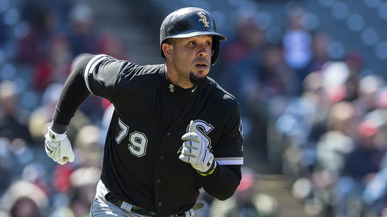 CLEVELAND, OH - APRIL 03: Jose Abreu #79 of the Chicago White Sox runs out an RBI double during the fourth inning against the Cleveland Indians at Progressive Field on April 3, 2019 in Cleveland, Ohio.