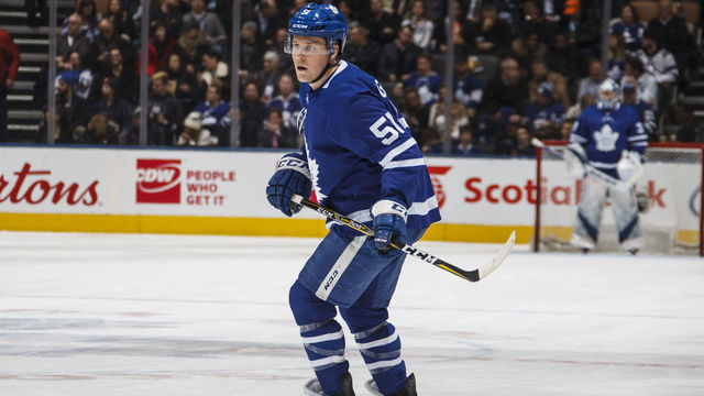 TORONTO, ON - FEBRUARY 25: Jake Gardiner #51 of the Toronto Maple Leafs skates against the Buffalo Sabres during the second period at the Scotiabank Arena on February 25, 2019 in Toronto, Ontario, Canada.