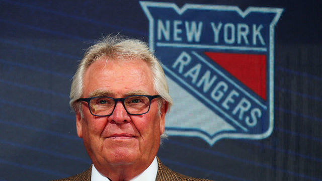 CHICAGO, IL - JUNE 23: Glen Sather of the New York Rangers attends the 2017 NHL Draft at the United Center on June 23, 2017 in Chicago, Illinois.