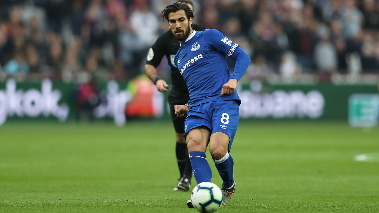30th March 2019, London Stadium, London, England; EPL Premier League football, West Ham United versus Everton; Andre Gomes of Everton