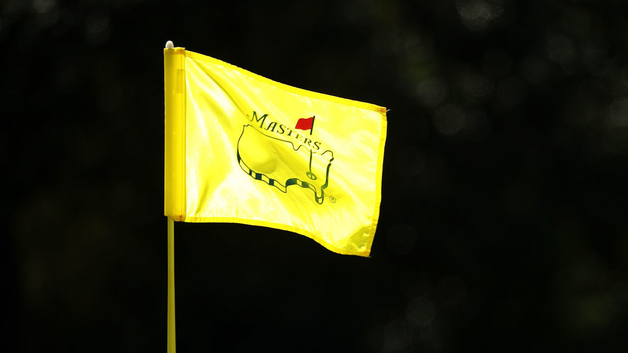 AUGUSTA, GA - APRIL 08: A Masters pin flag is displayed during the final round of the 2018 Masters Tournament at Augusta National Golf Club on April 8, 2018 in Augusta, Georgia.