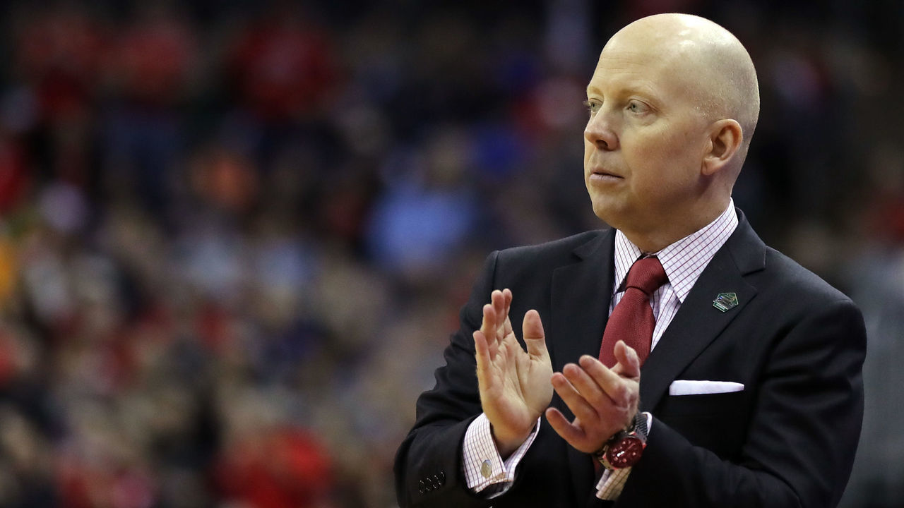 COLUMBUS, OHIO - MARCH 22: Head coach Mick Cronin of the Cincinnati Bearcats reacts during the first half against the Iowa Hawkeyes in the first round of the 2019 NCAA Men's Basketball Tournament at Nationwide Arena on March 22, 2019 in Columbus, Ohio.