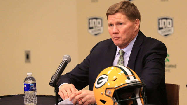 GREEN BAY, WI - DECEMBER 03: Green Bay Packers President and CEO Mark Murphy addresses the media following the firing of Green Bay Packers head coach Mike McCarthy at a press conference at Lambeau Field on December 3, 2018 in Green Bay, WI.