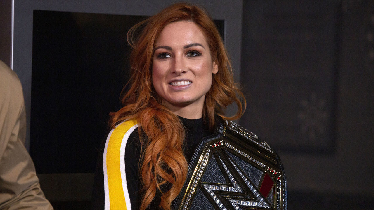 NEW YORK, NEW YORK - APRIL 05: WWE Superstar Becky Lynch Celebrate's Wrestlemania 35 at The Empire State Building on April 05, 2019 in New York City.