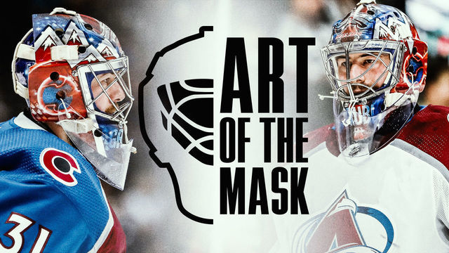 What's on Philipp Grubauer's Avalanche goalie mask?