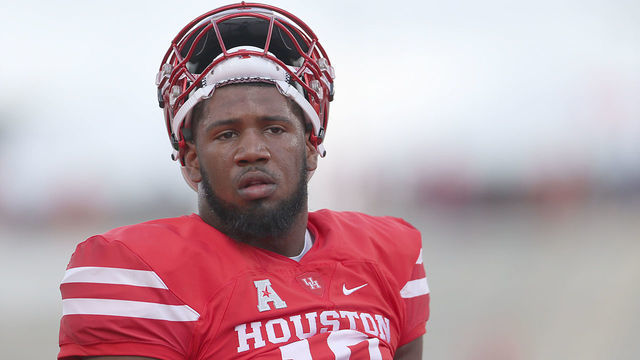 HOUSTON, TX - SEPTEMBER 8: Ed Oliver #10 of the Houston Cougars warms up before playing against the Arizona Wildcats at TDECU Stadium on September 8, 2018 in Houston, Texas.