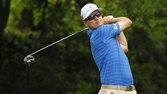 AUGUSTA, GEORGIA - APRIL 12: Zach Johnson of the United States plays his shot from the second tee during the second round of the Masters at Augusta National Golf Club on April 12, 2019 in Augusta, Georgia.