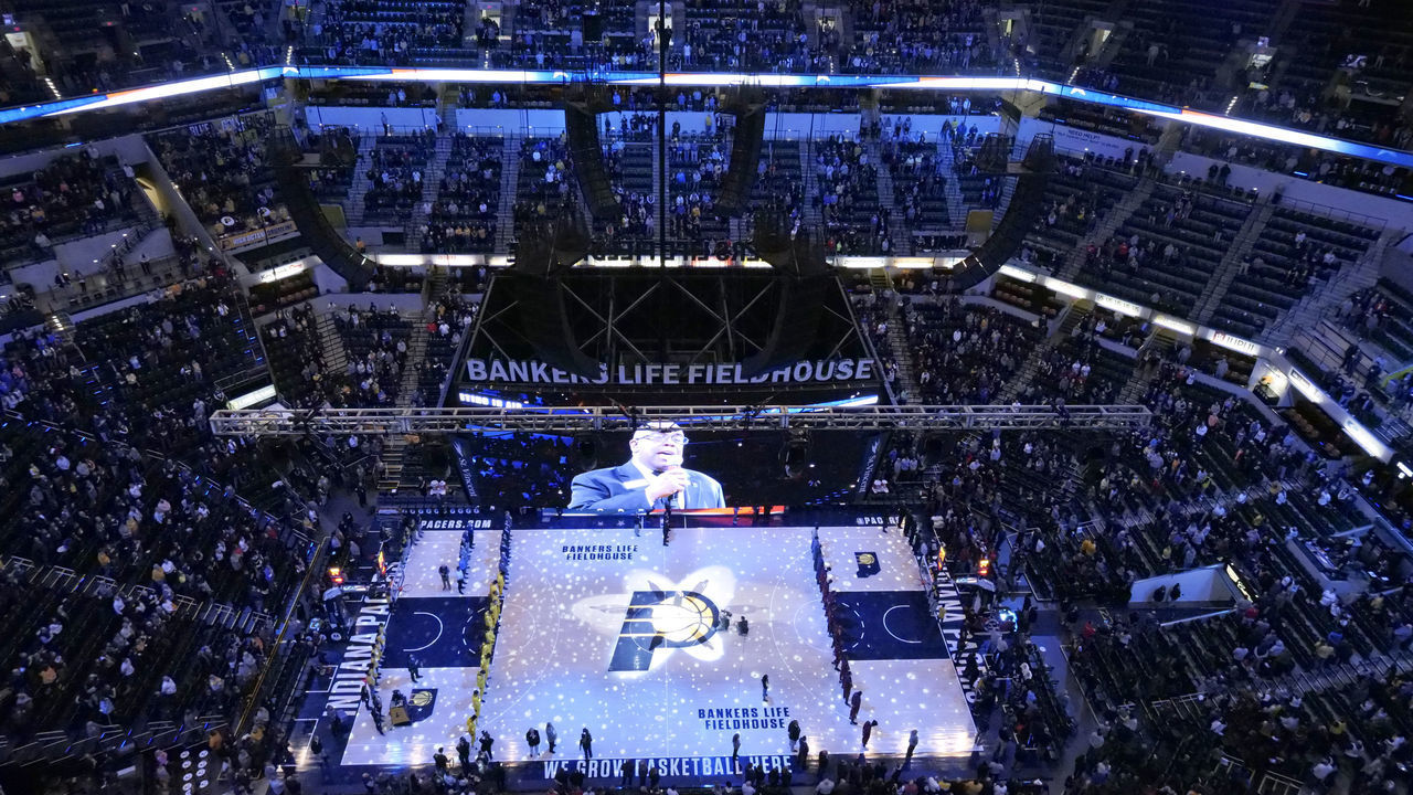 INDIANAPOLIS, IN - DECEMBER 18: A general view of the arena before the game between the Cleveland Cavaliers and Indiana Pacers on December 18, 2018 at the Bankers Life Fieldhouse in Indianapolis, Indiana. Mandatory Copyright Notice: Copyright 2018 NBAE