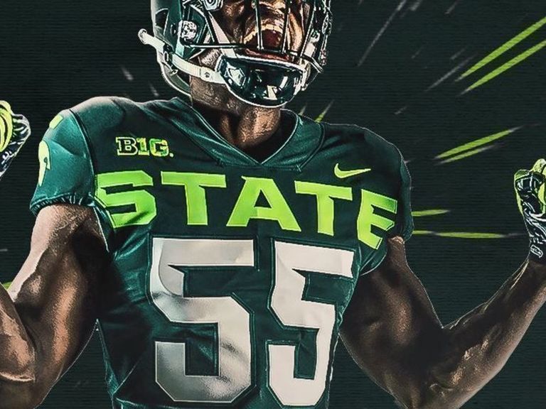 Michigan State's new neon green look panned on Twitter | theScore.com