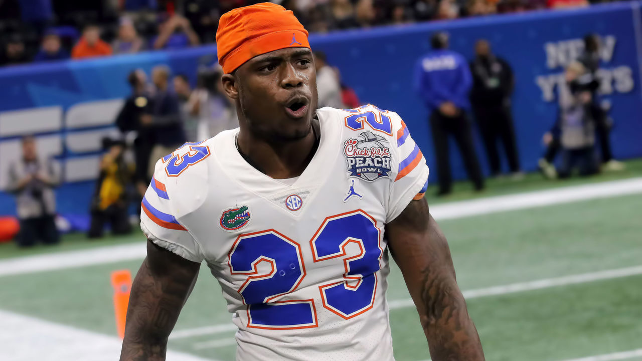 ATLANTA, GA - DECEMBER 29: Florida Gators defensive back Chauncey Gardner-Johnson (23) during the Peach Bowl between the Florida Gators and the Michigan Wolverines on December 29, 2018 at Mercedes-Benz Stadium in Atlanta, Georgia.