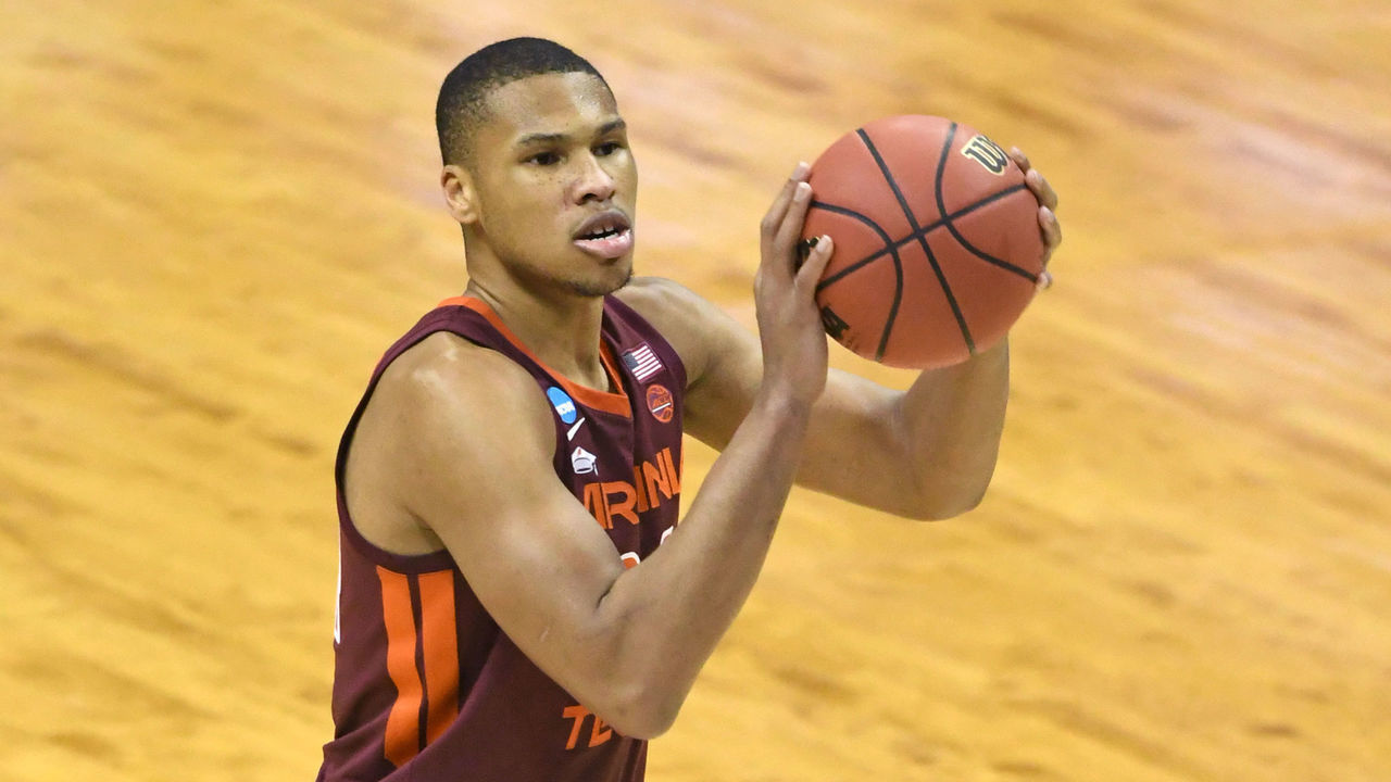 WASHINGTON, DC - MARCH 29: Kerry Blackshear Jr. #24 of the Virginia Tech Hokies takes a foul shot during the East Regional game of the 2019 NCAA Men's Basketball Tournament against the Duke Blue Devils at Capital One Arena on March 29, 2019 in Washington, DC.